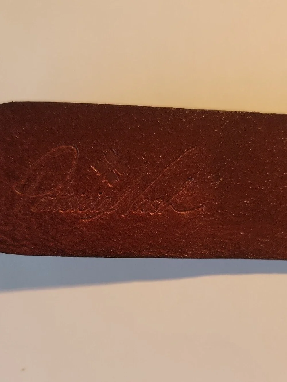 Patricia Nash British Tan Leather Belt NWT with Embossed Detail, Size M